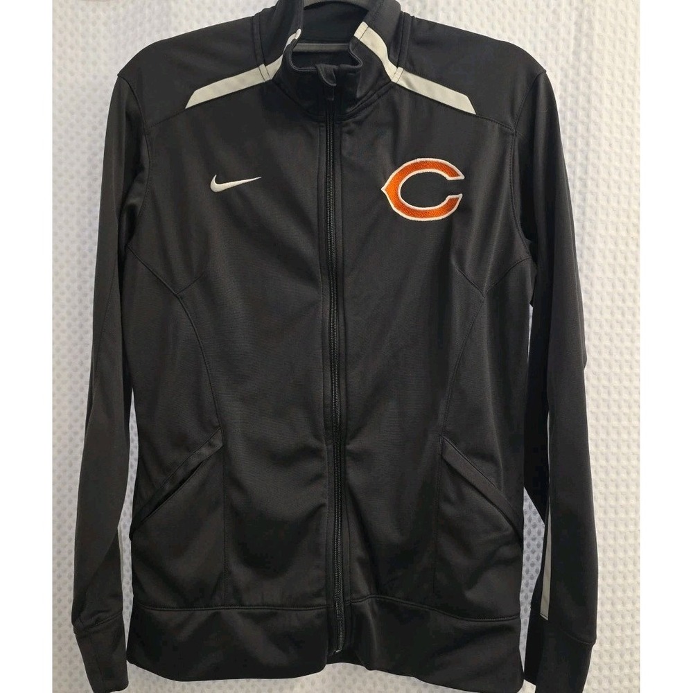 Nike NFL Chicago Bears Onfield Apparel Athletic Zip Up Jacket in Gray Size M